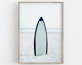 Surfboard Wall Art, Beach Wall Art, Surfboard Print, Summer Wall Art, Seafoam Green Art, DIGITAL DOWNLOAD, PRINTABLE Art, Large Wall Art