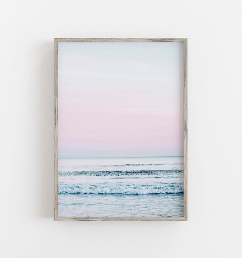 Beach Prints Set of 6 Prints Pink Wall Art Beach Wall Art Etsy Australia