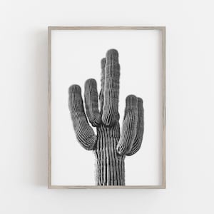 Kaktus Wandkunst, Schwarzweiß-Kunst, Boho Vibes Dekor, Saguaro Kaktus Kunst, Arizona Wandkunst, trendige Kunst DIGITAL DOWNLOAD DRUCKBARE Wandkunst