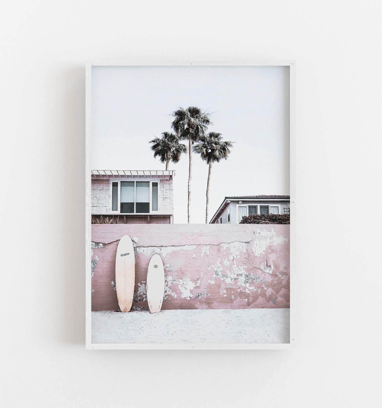 Surfboards on Beach Print Beach Wall Art Coastal Wall Art Etsy