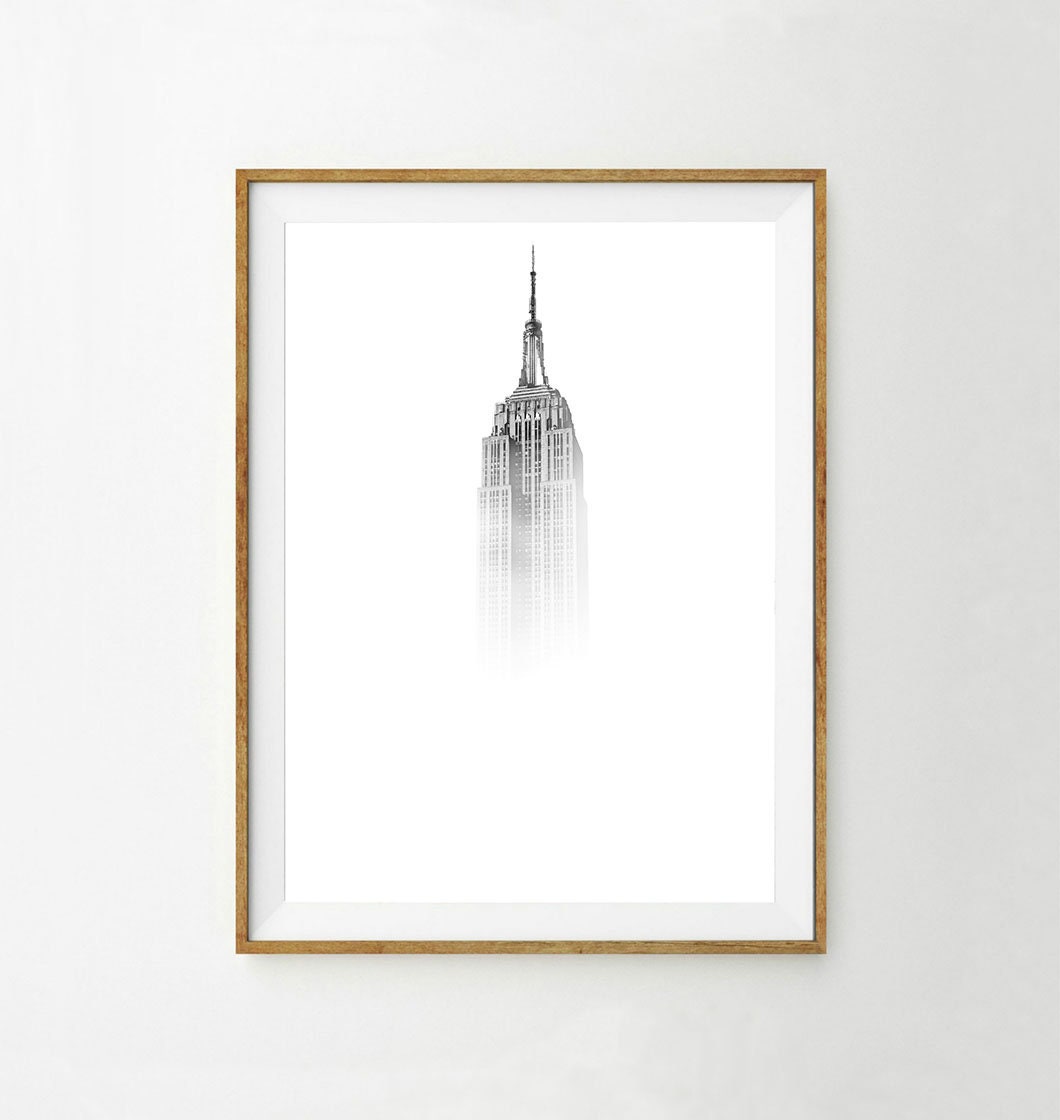 Empire State Building Print New York City Print Modern Wall | Etsy