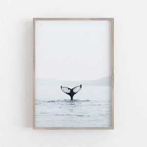 Whale Tail Print, Whale Wall Art, Ocean Wall Art, Minimalist Art, Modern Wall Art, Animal, DIGITAL DOWNLOAD, PRINTABLE Art, Large Wall Art