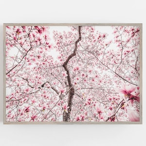 Cherry Blossoms Wall Art, Pink Flowers Art, Sakura Wall Decor, Botanical Art, Spring Wall Decor, DIGITAL DOWNLOAD, PRINTABLE Wall Art