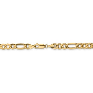14K Yellow Gold 6.25mm Wide 8 Long Figaro Bracelet - Etsy