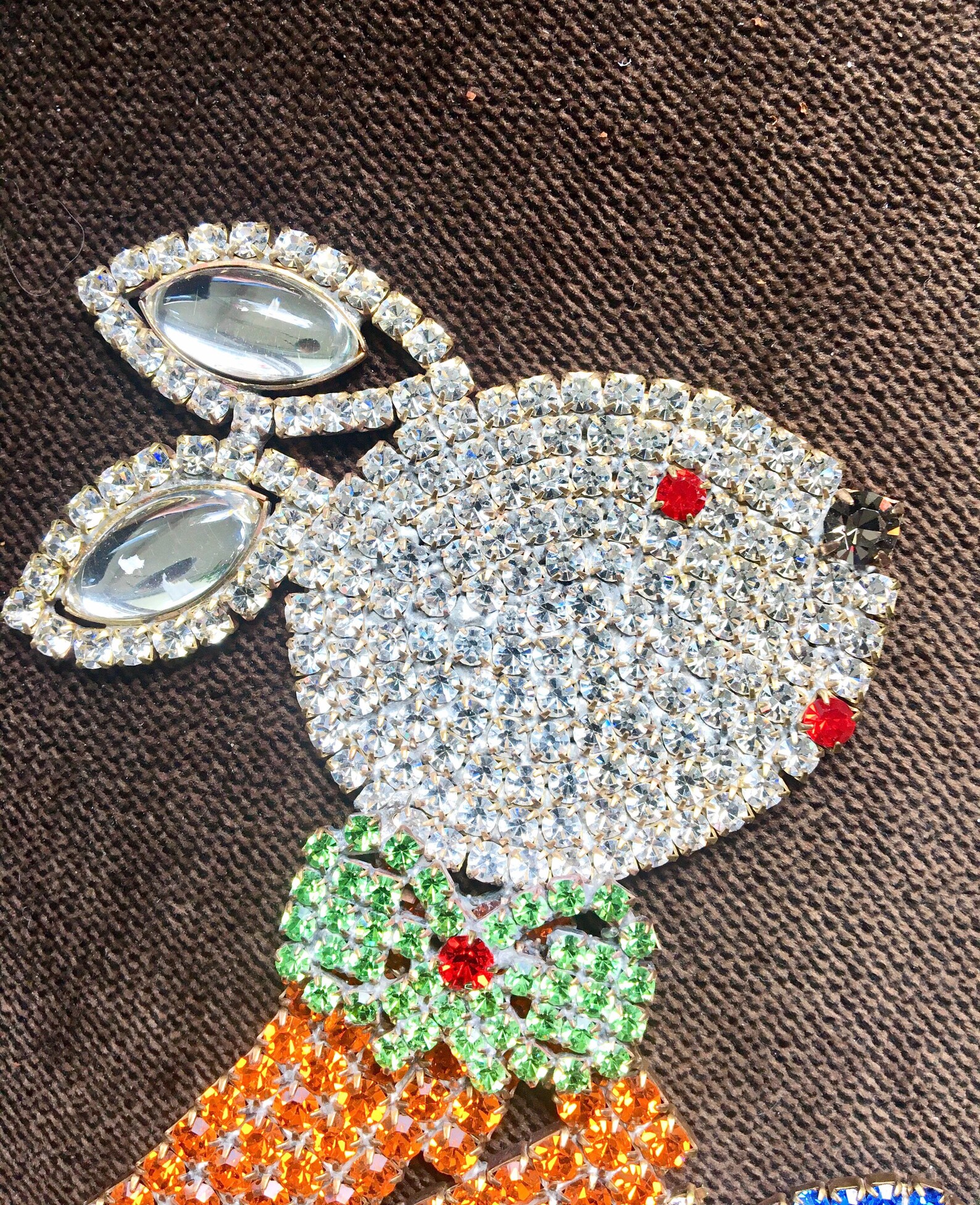 Large 6.75 Czech Rhinestone Bunny Rhinestone Easter Bunny - Etsy