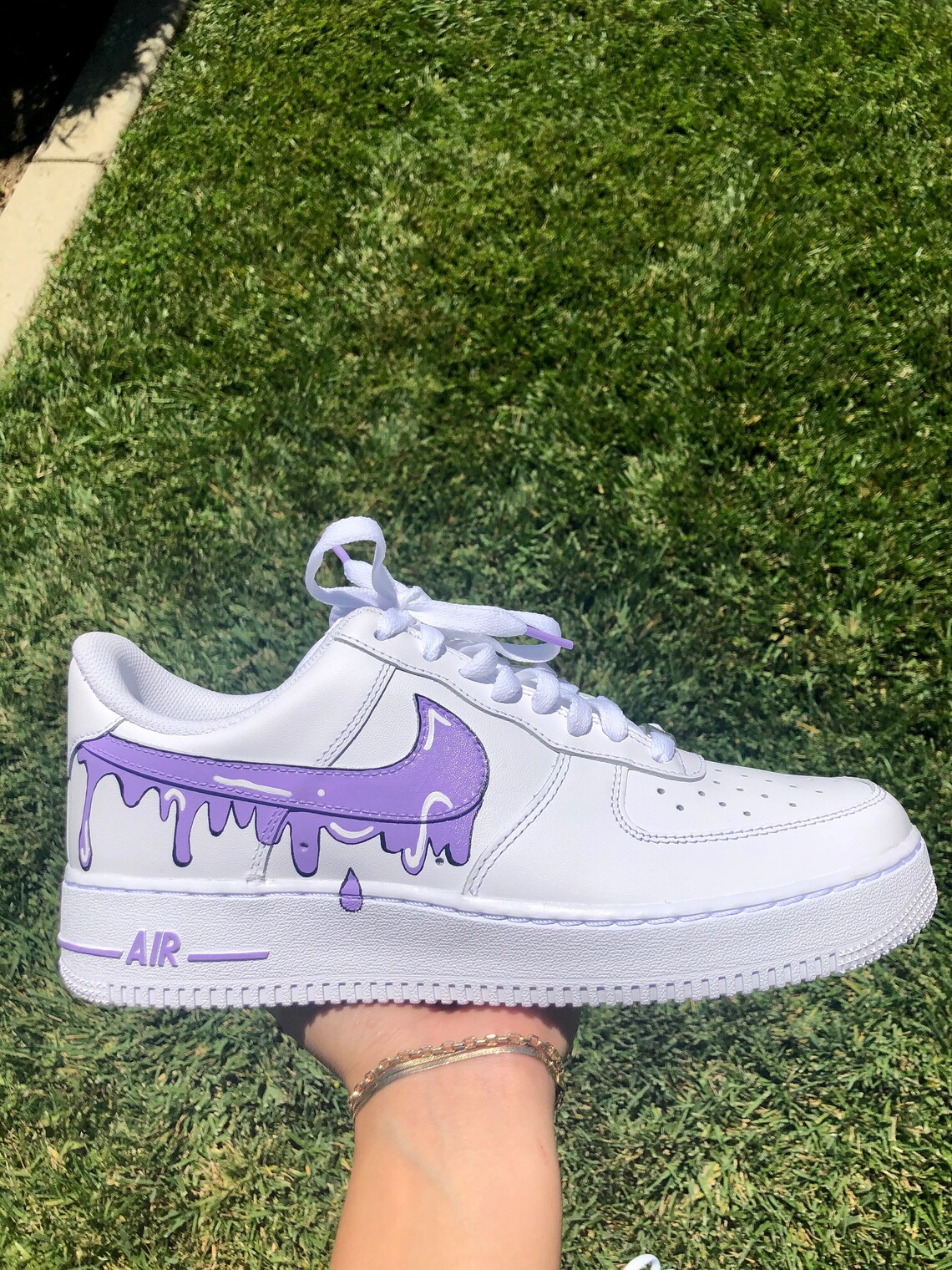 Purple and Turquoise Drip Air Force 1 - Etsy