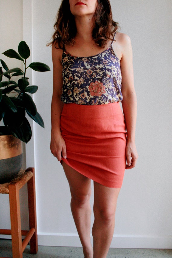 vintage 90s Country Road Linen mini skirt | Size 8