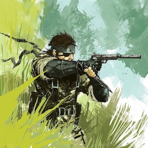 Metal Gear Solid Snake Eater 17” x 17” Giclee Poster Print