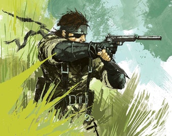 Metal Gear Solid Snake Eater 17” x 17” Giclee Poster Print