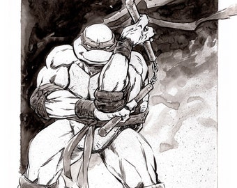 TMNT Michelangelo - Original Art Sketch 9” x 12”