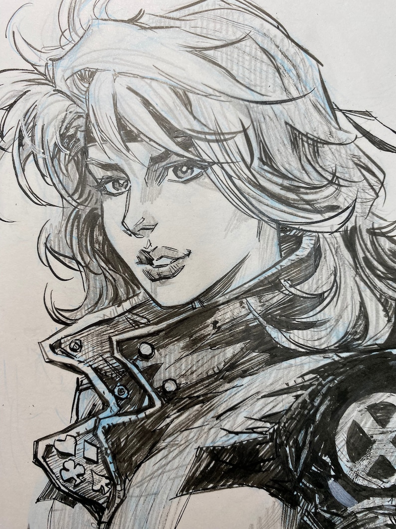 X-men : Rogue 6” X 9” Original Art Ink Sketch - Etsy