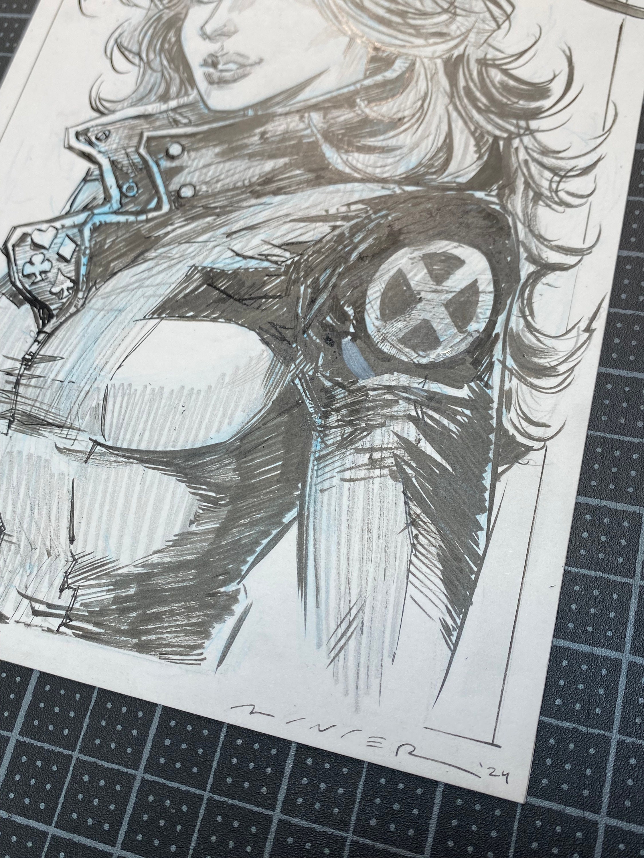 X-men : Rogue 6” X 9” Original Art Ink Sketch - Etsy