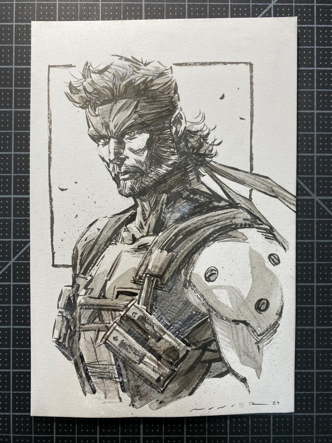 Solid Snake: Metal Gear Solid 2 Bust Original Art Sketch 6” X 9” - Etsy