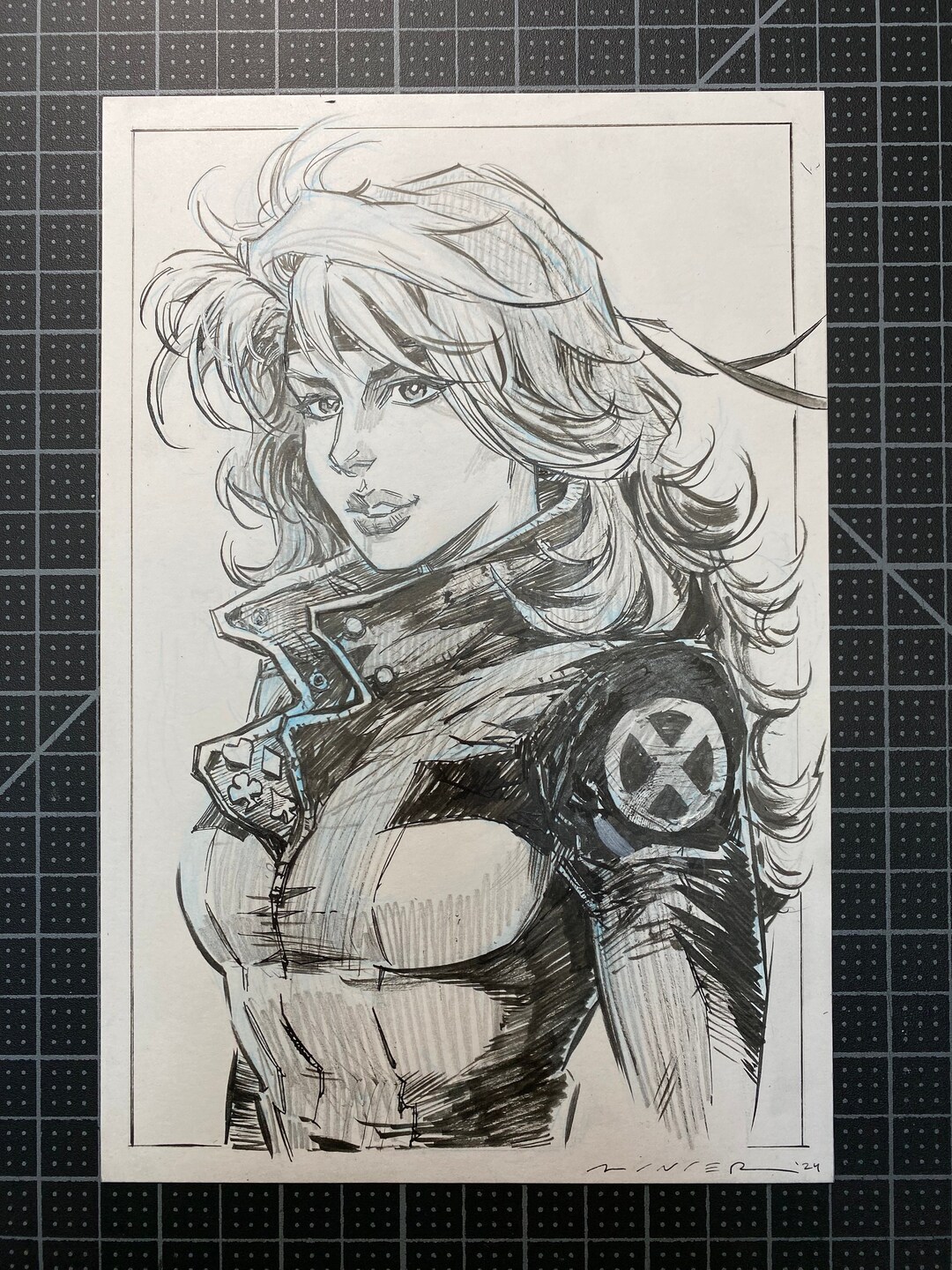 X-men : Rogue 6” X 9” Original Art Ink Sketch - Etsy