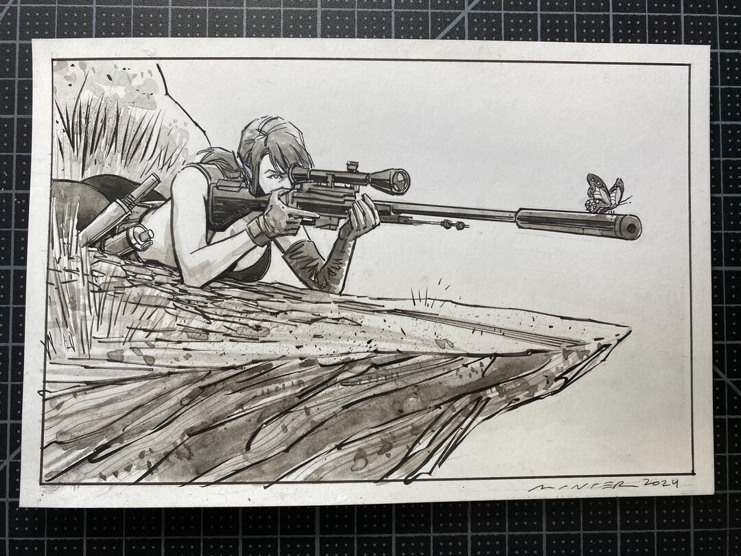 INKTOBER 2024 DAY 19 // RIDGE: the Quiet / Metal Gear Solid 5 Inspired ...