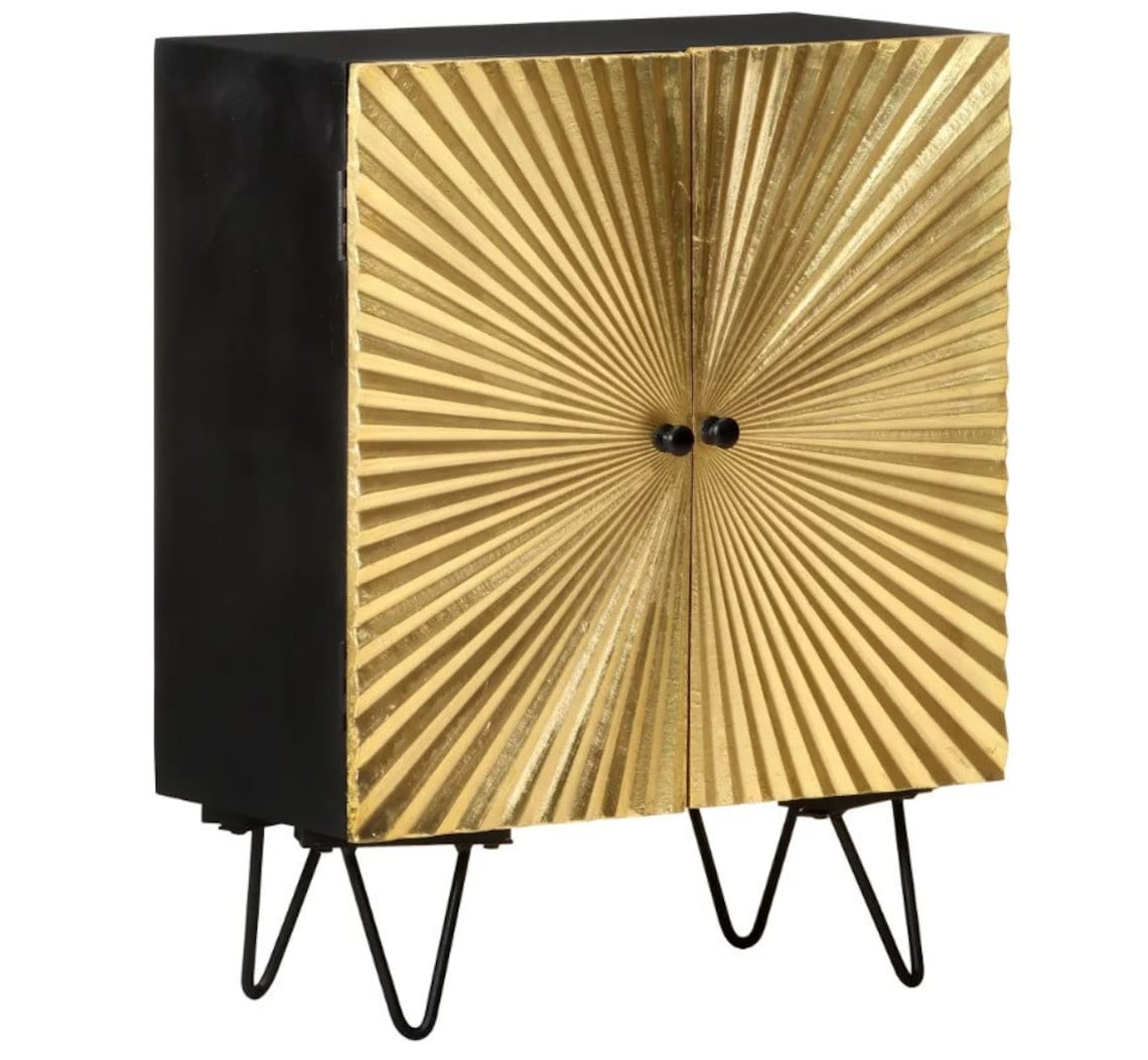 Living Room Gold Storage Hollywood Regency Etsy