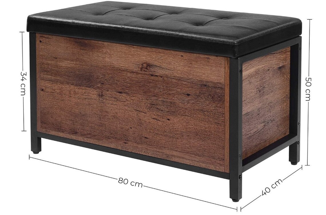 Rustikale Aufbewahrungsbank industrielle Aufbewahrungsbank | Etsy