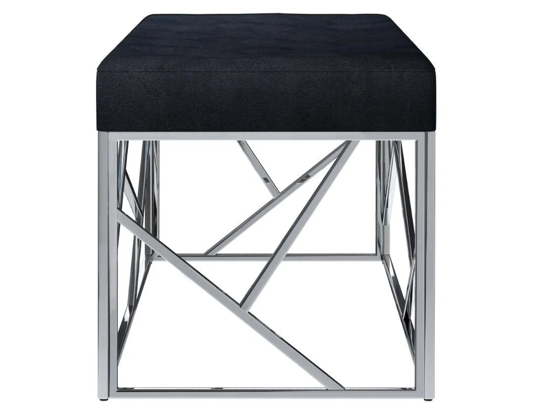 Schlafzimmer samt Bank Luxus Bett Endbank moderne schwarze | Etsy