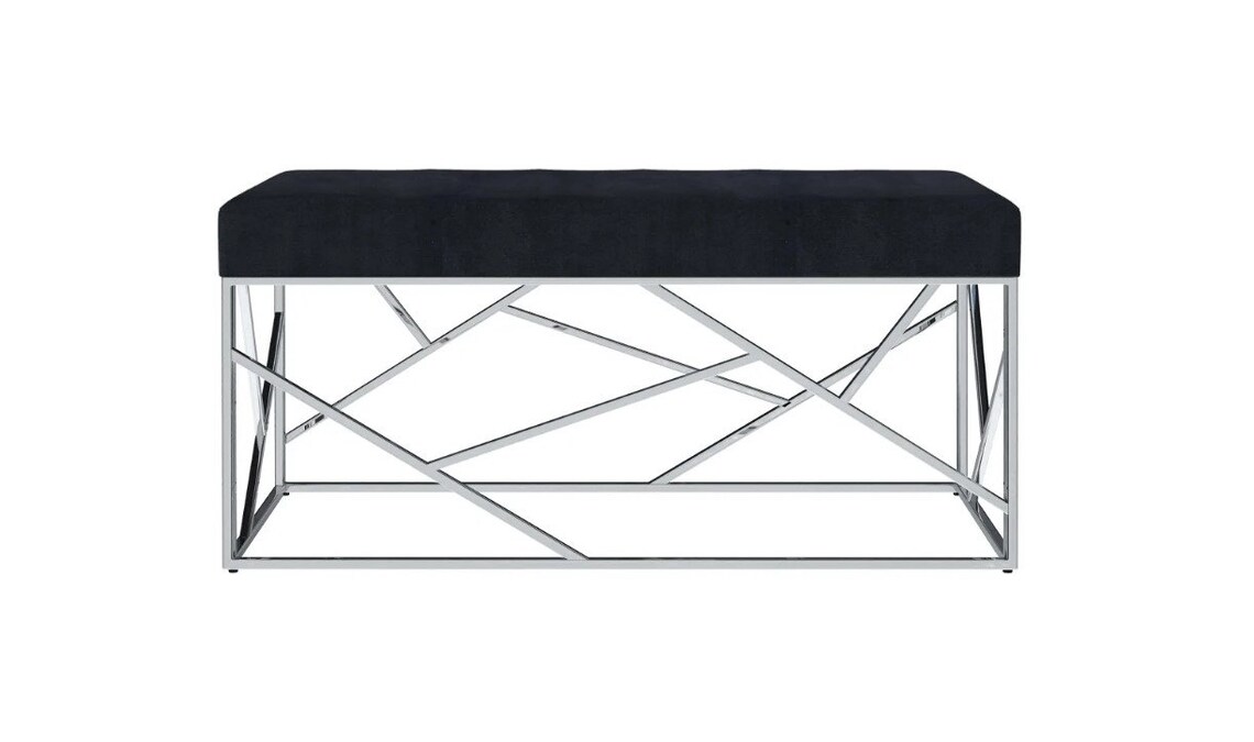 Schlafzimmer samt Bank Luxus Bett Endbank moderne schwarze | Etsy