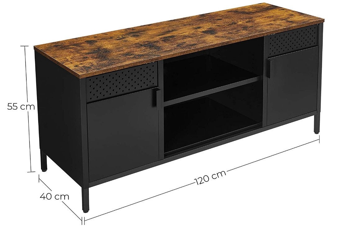 Soporte de TV industrial muebles de TV de metal sala de | Etsy