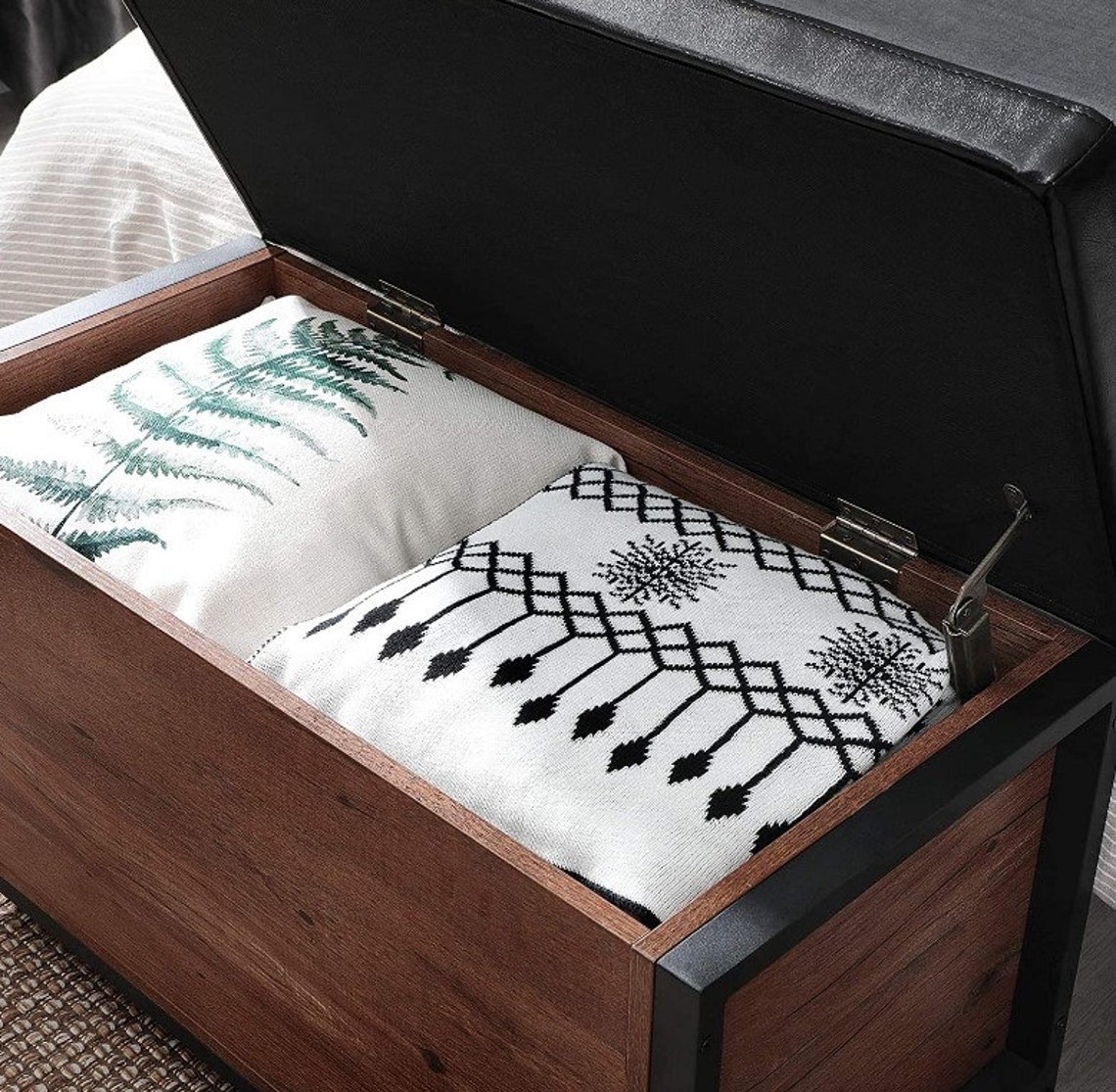 Rustikale Aufbewahrungsbank industrielle Aufbewahrungsbank | Etsy