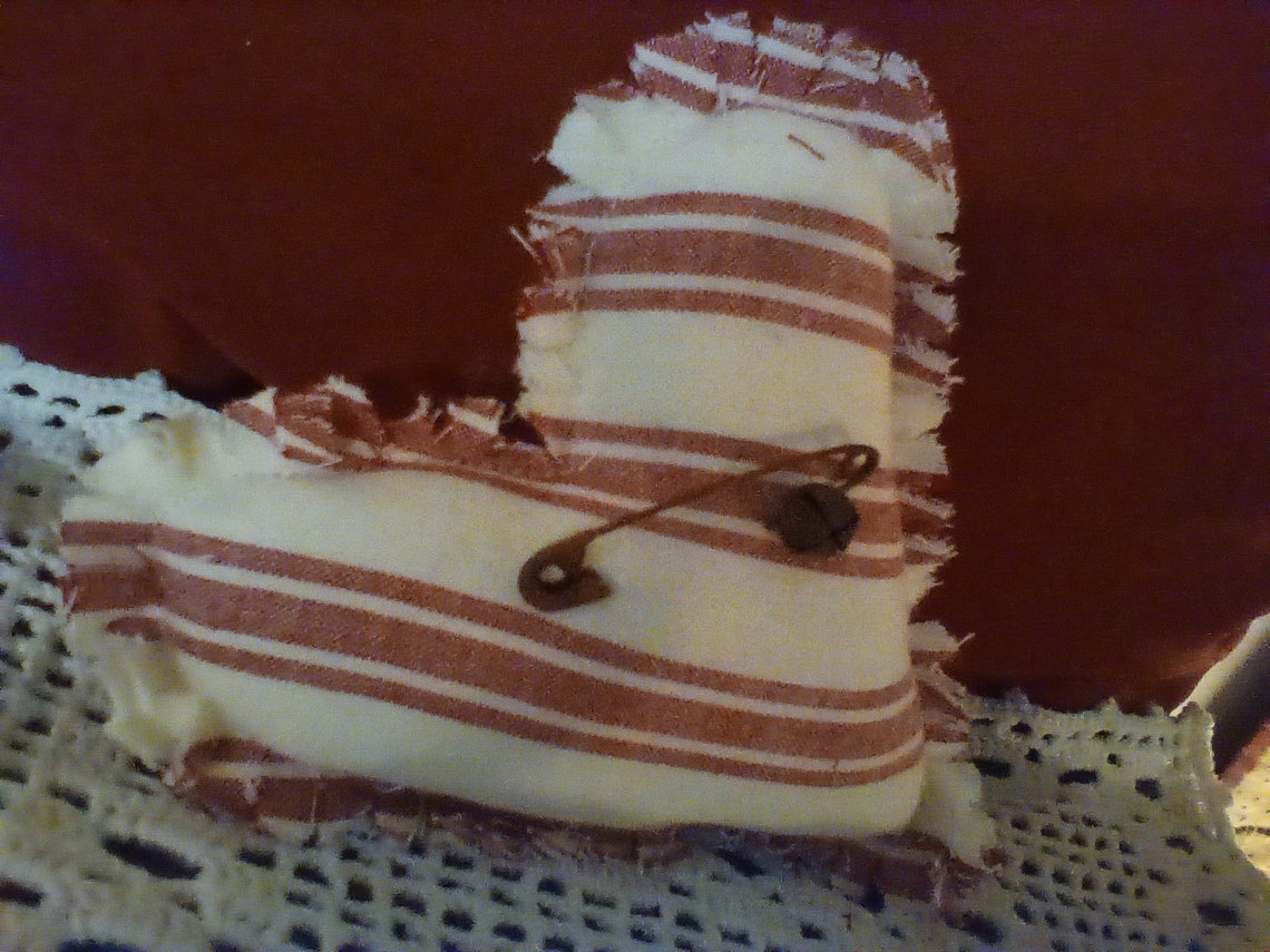 Set of Three Country Rag Homespun Bowl Fillers Ornaments - Etsy