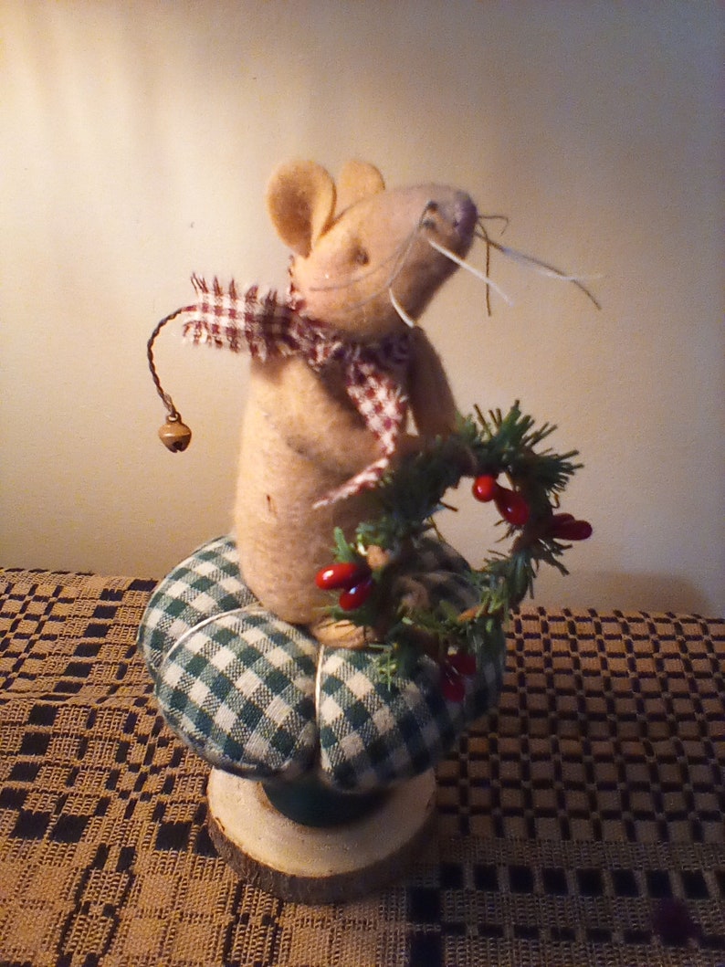 Folkart Country Mouse Pinkeep Pincushion Ornament Make-do - Etsy