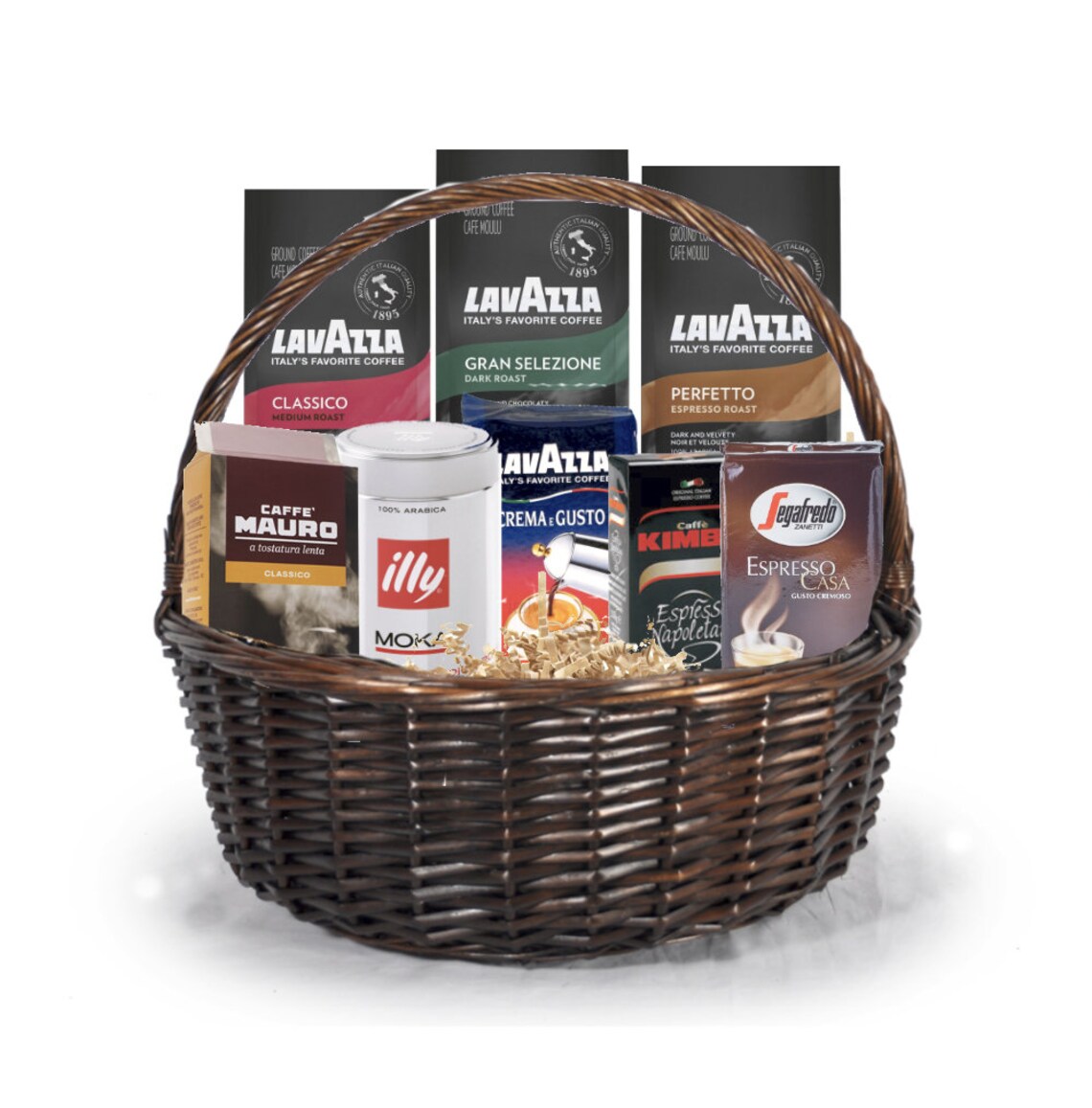 Italian Gourmet Ground Coffee Variety Gift Basket Etsy
