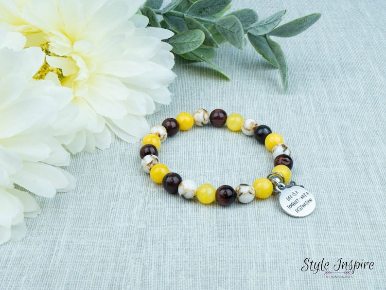 inspiration,stainless steel,charm brown yellow jade white turquoise stone red tiger eye creme handmade,jewel,fashion Bracelet