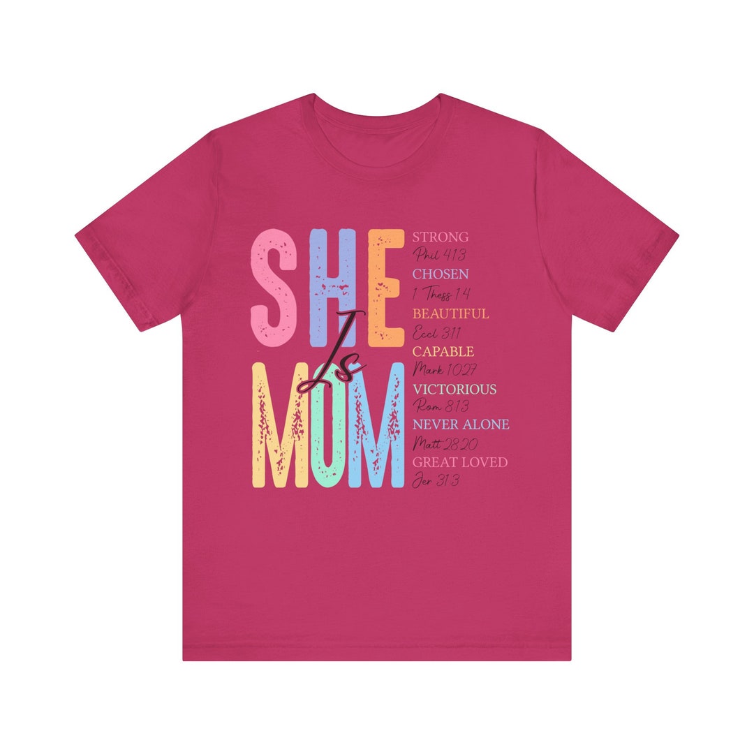 She is Mom Jersey Short Sleeve Tee Etsy