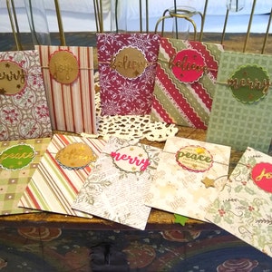 Set van 8 kerstenveloppen, geldenveloppen, kerstenveloppen, cadeaukaartenveloppen