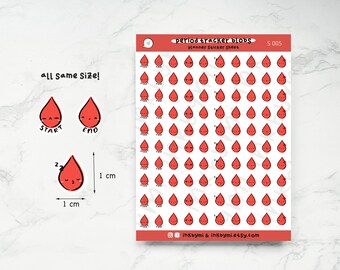 Periods bleeding S360-Blood of Drop Blood Loss:Planner Stickers Erin Condren