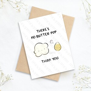 There's no butter pop than you | Cute father's day card | Dad appreciation card | Popcorn pun | | Silly father's day card | Best dad card