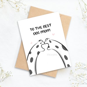 Carte de fête des mères chien maman | À la meilleure maman chien | Carte de voeux de chien mignon | Carte maman chien | Carte drôle de maman de chien | Carte de parent de chien | Chien kawaii