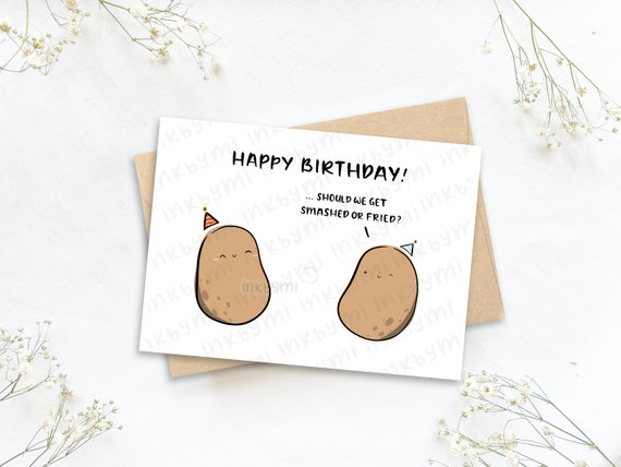 Happy Birthday Card Funny Birthday Card Silly Birthday - Etsy Happy Birthday Card Funny Birthday Card Silly Birthday - Etsy