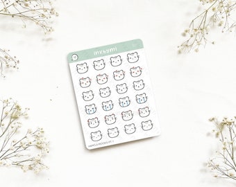 Hamoji Moods Pt. 1 | Hami stickers | inkbymi stickers | Hamster stickers | Cute hamster | Kawaii hamster | Bullet journal stickers | Bujo