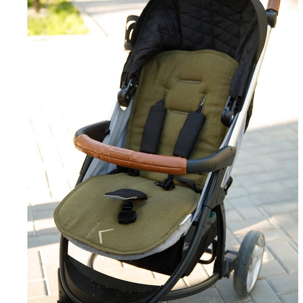 Organic Pram Liner 100% Linen Premium Quality GOTS Certified Breathable Liner Stroller Pad Blanket Cover Insert Seat Cushion Accessories