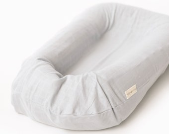 Muslin Cover fit Docks Deluxe+ • Light slipcover fit Snuggle organic • Pure Muslin Cotton Oeko-TEX Standard • Soft Breathable Wrap Envelope