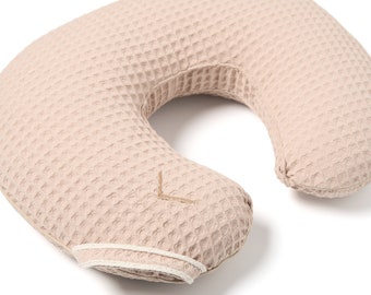 Almohada y fundas de lactancia de algodón orgánico • Tejido de gofre o lino