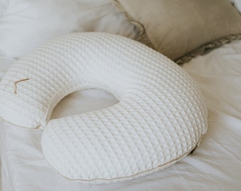 Organic Waffle Cotton Nursing Pillow Cover • Breastfeeding Support