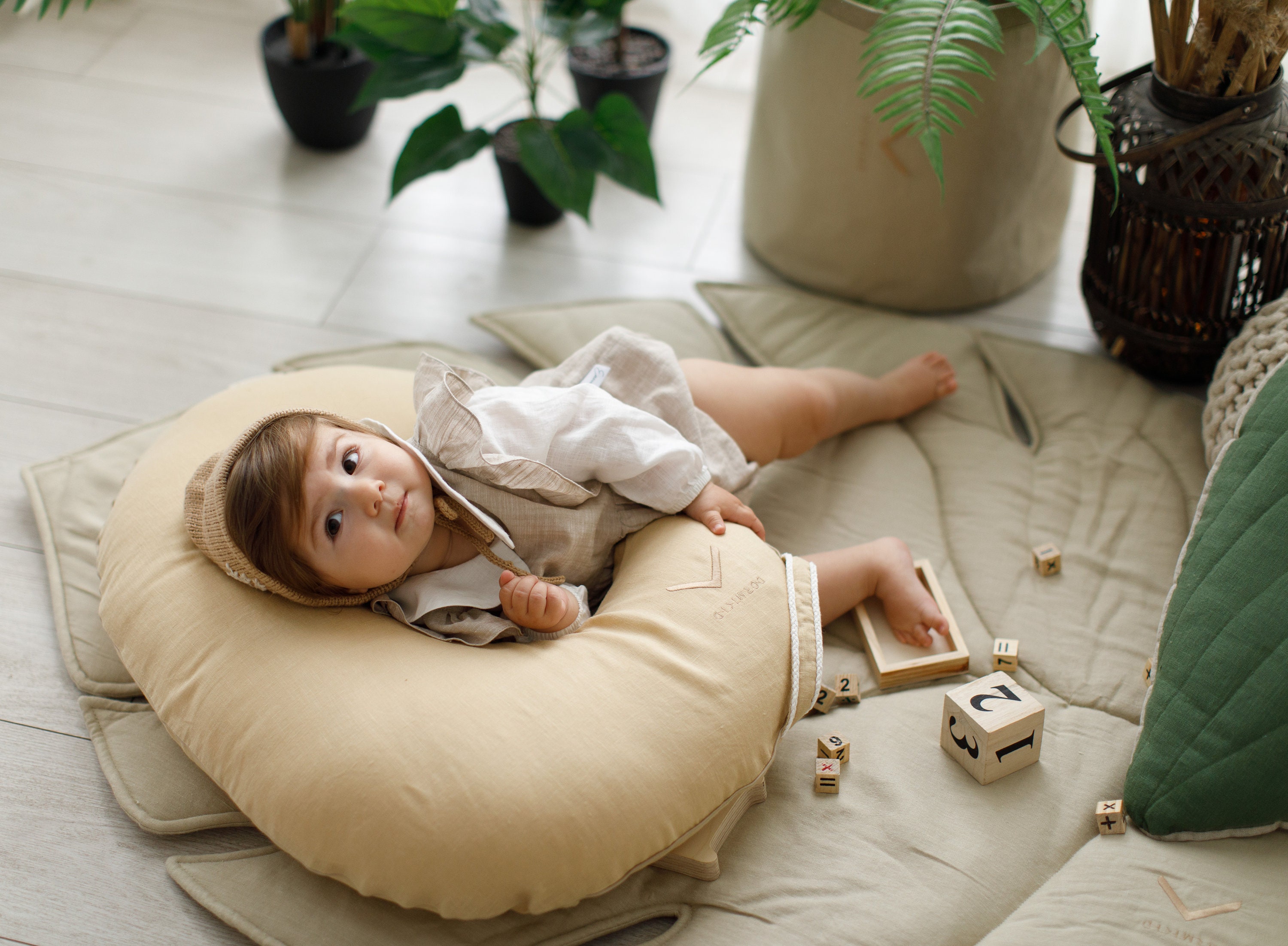 Organic Nesting Pillow Brestfeeding Pillow Linen Nursing Etsy UK