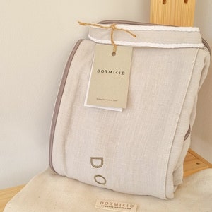 Linen Cover Deluxe+ for Docks • Organic Linen Oeko-TEX Standard • Premium Quality • Breathable Natural Soft with Embroidery • Cover Only