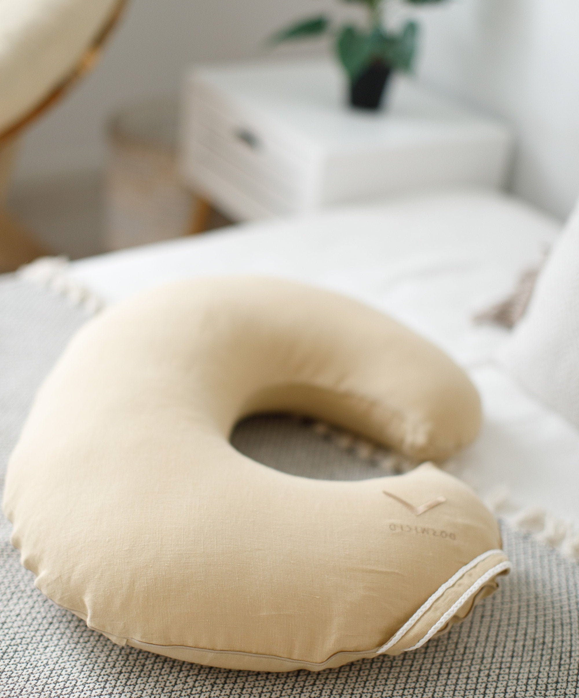 Organic Nesting Pillow Brestfeeding Pillow Linen Nursing Etsy