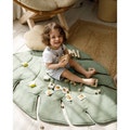 Linen Baby Play Mat • Organic Quilted Monstera Leaf Rug product logo