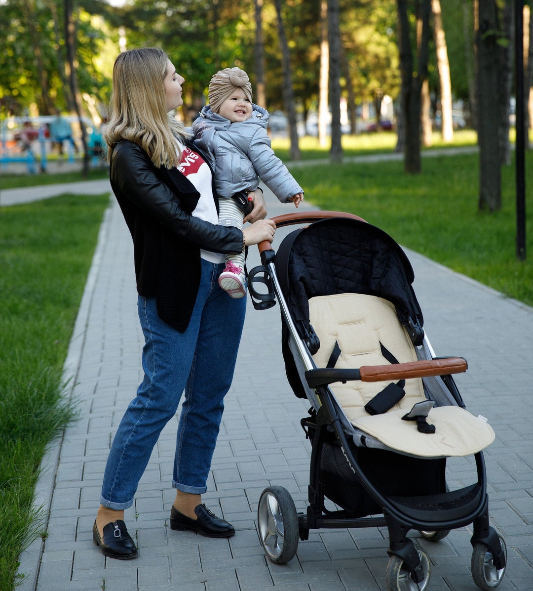 Pram Rts Organic Linen Pram Liner: GOTS Certified Stroller Pad - Etsy
