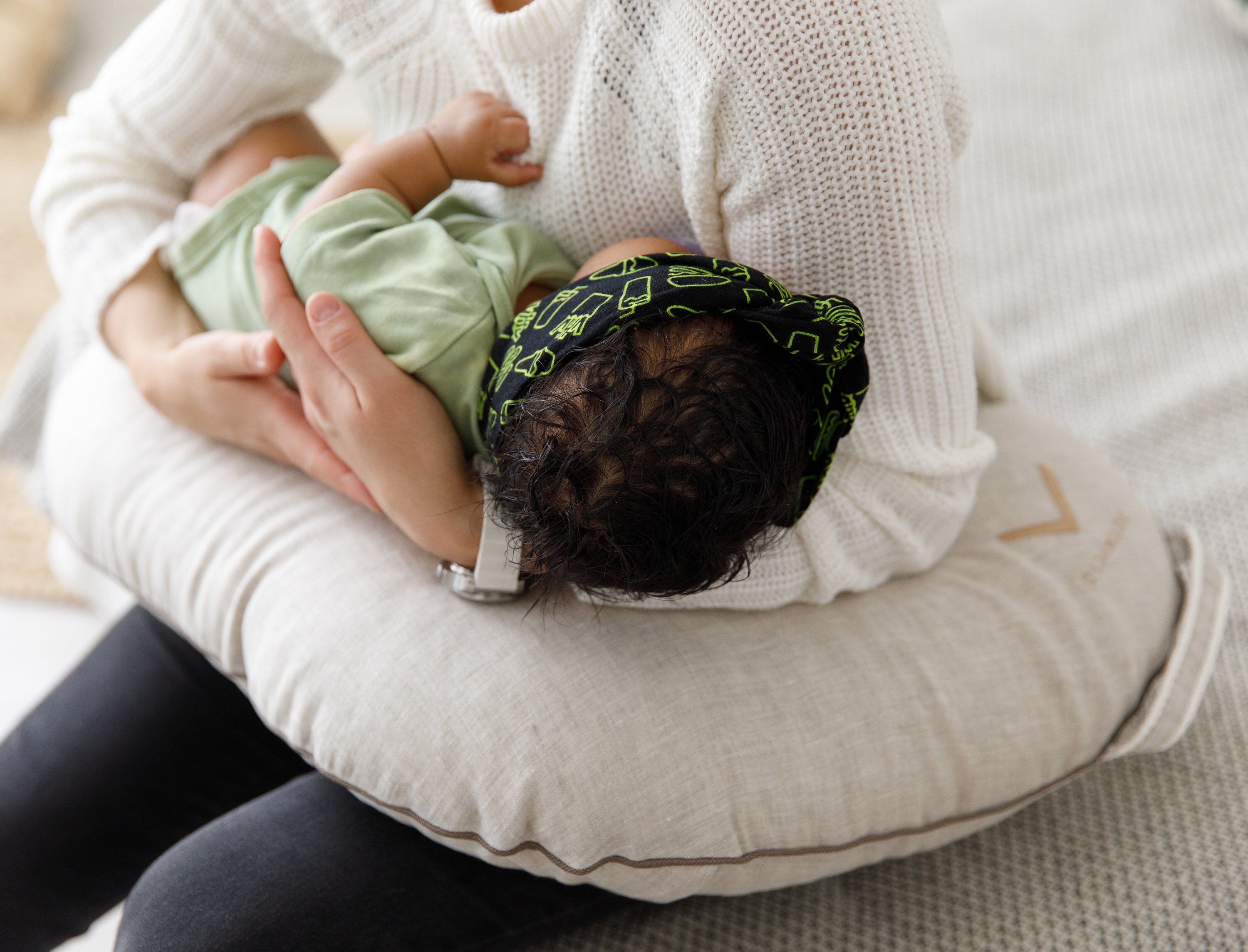 Organic Nesting Pillow Brestfeeding Pillow Linen Nursing Etsy UK