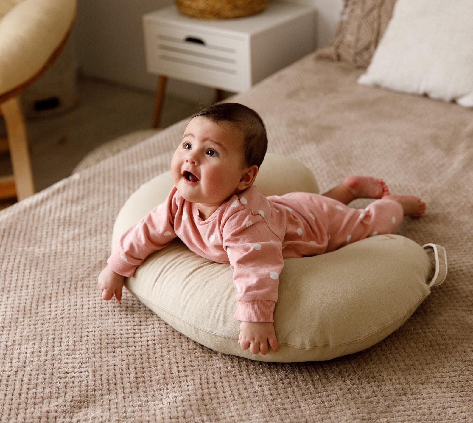 Linen Nursing Pillow With Cover Organic Breastfeeding Pillow Etsy