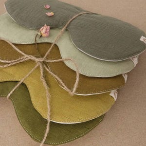 Oversized Organic Linen Sleep Mask • Adjustable Eye Shade Cover image 14