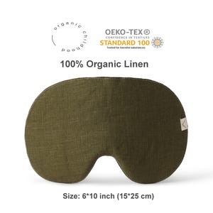 Oversized Organic Linen Sleep Mask • Adjustable Eye Shade Cover image 15
