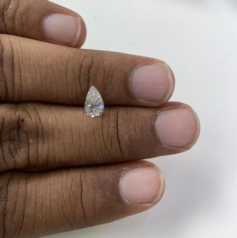 Certified Pear- Cut Diamond Ring Wedding Diamond Ring Three Band Engagement Ring in 18K Rose Gold WT 2.5 CT Diamond Engagement Ring